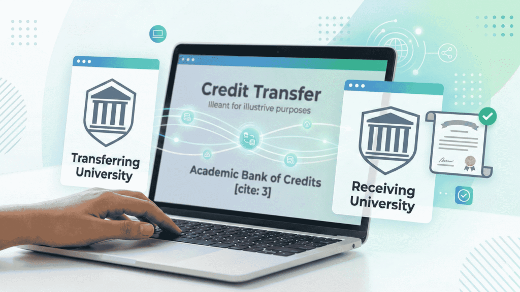 Legitmate credit transfer process for degree in one sitting India.